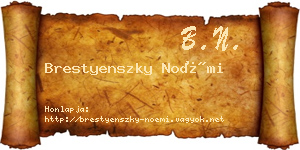 Brestyenszky Noémi névjegykártya
