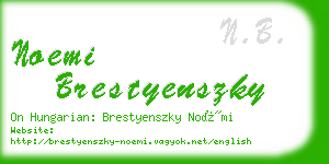 noemi brestyenszky business card